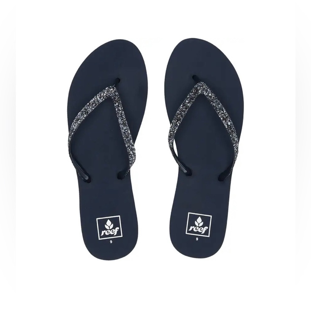 Reef Stargazer Flip-Flops ✨ Mermaid Size 9 | dark navy blue + sparkles - Picture 9 of 11